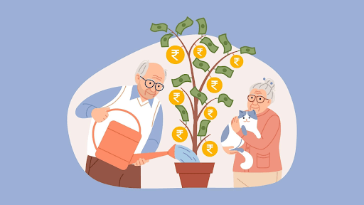 Senior couple planning retirement finances